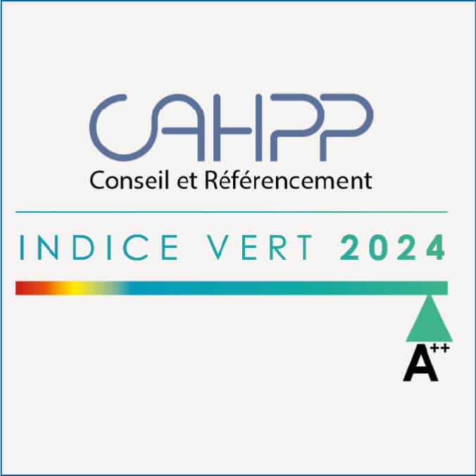 Illustration of the A++ label awarded by CAHPP, Conseil et Référencement.